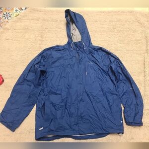 Helly Hansen Packable Helly Tech Men's Blue Hooded Rain Jacket Size L